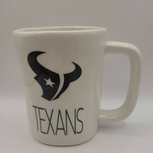 Houston Texans 16 oz Black and White Sculpted Logo NFL Coffee Mug EUC